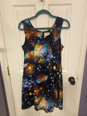 ModCloth space fit and flare dress